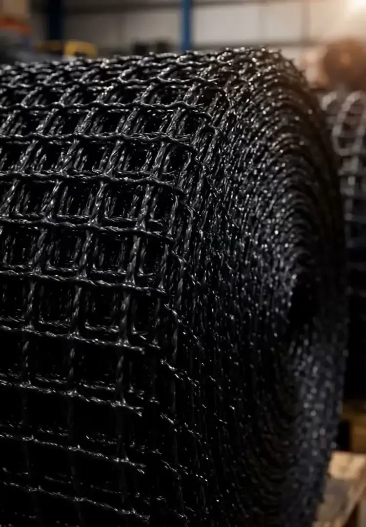 Basalt mesh geogrid roll shown in the supplied product video